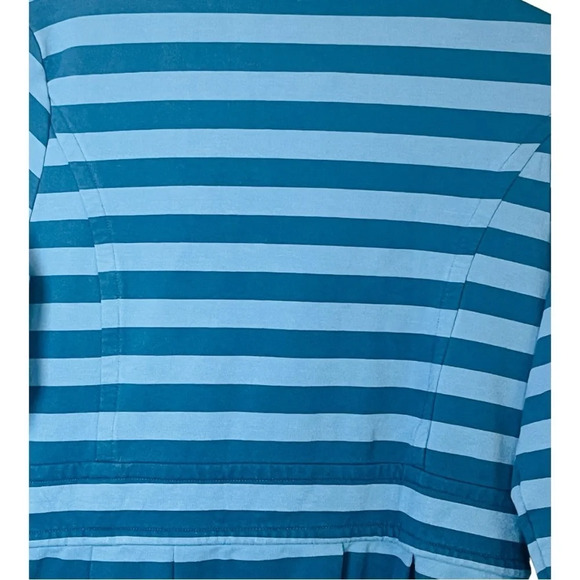 Matilda Jane Blue Stripe Fall Breeze Jacket Mod Button Up Women Size Medium - Picture 9 of 12